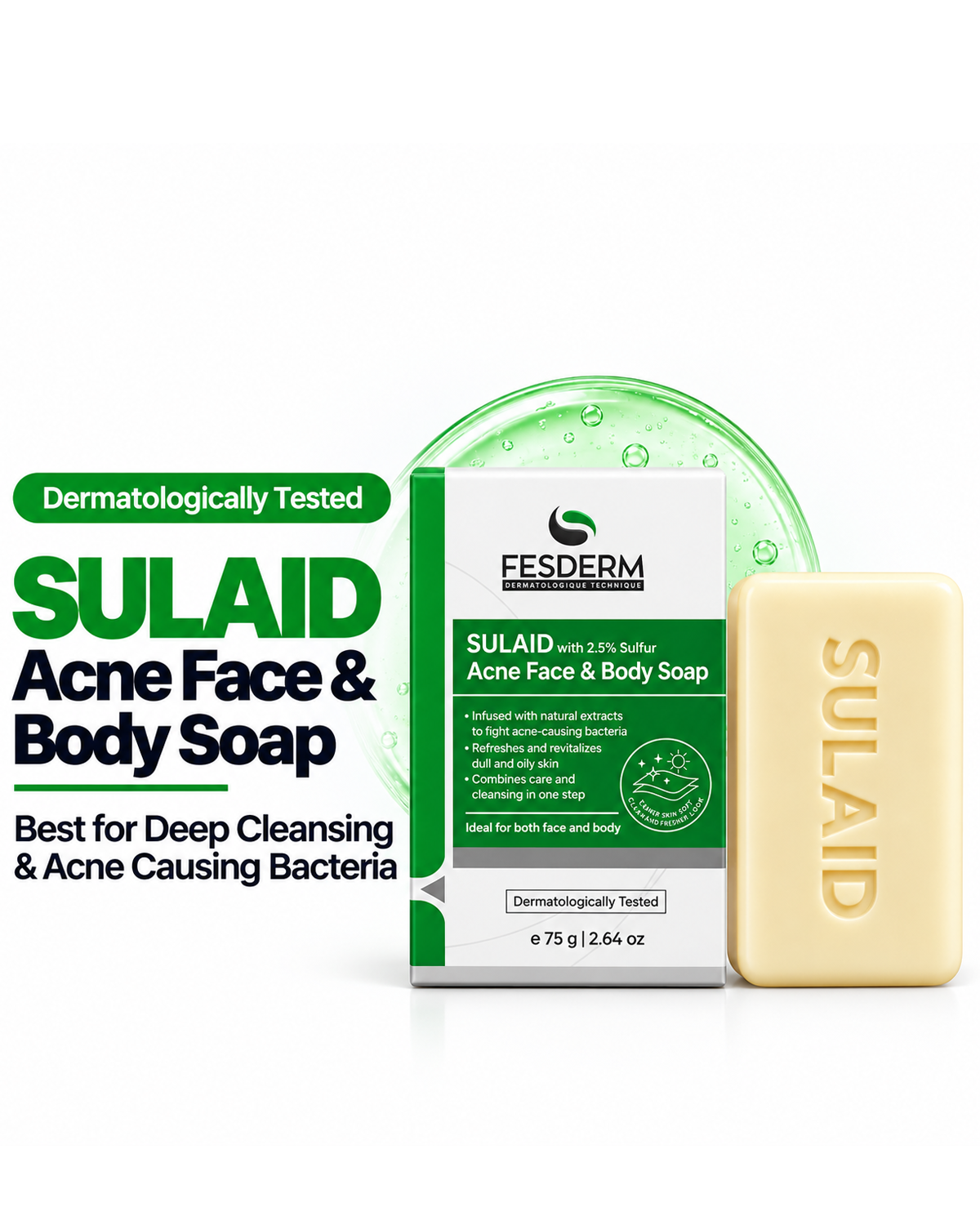 Fesderm Sulaid acne Face & Body Soap